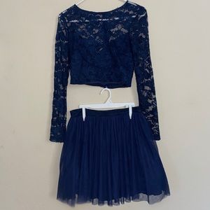 Windsor Two-Piece Prom Dress (Size 7)